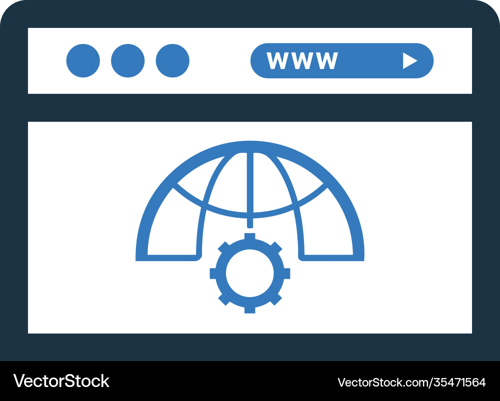 Browser website development icon graphics Vector Image