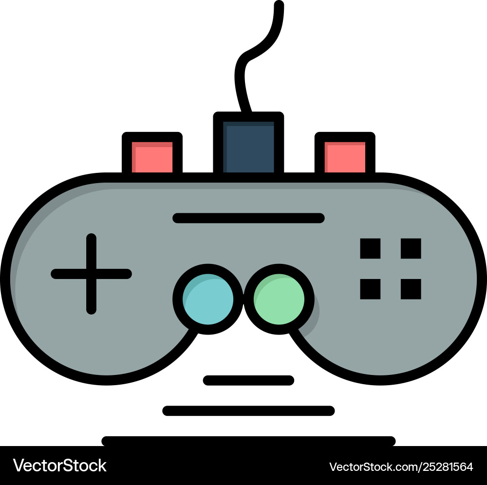 Controller game gamepad flat vector image