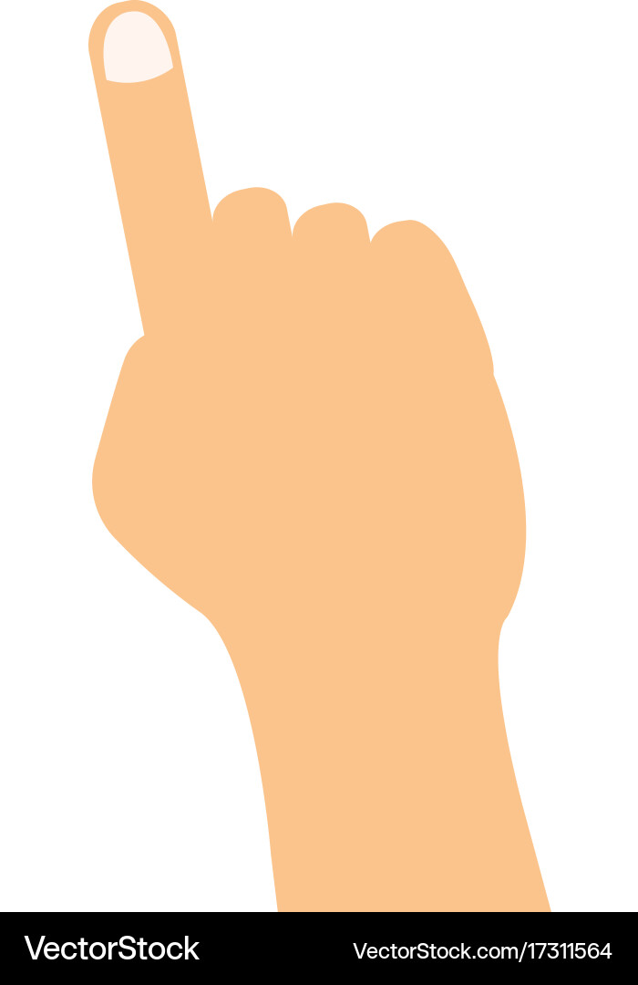 Hand pointing with index finger icon image vector image