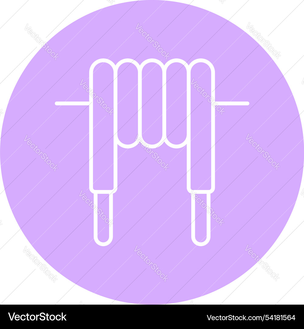 Inductor line circle icon Royalty Free Vector Image