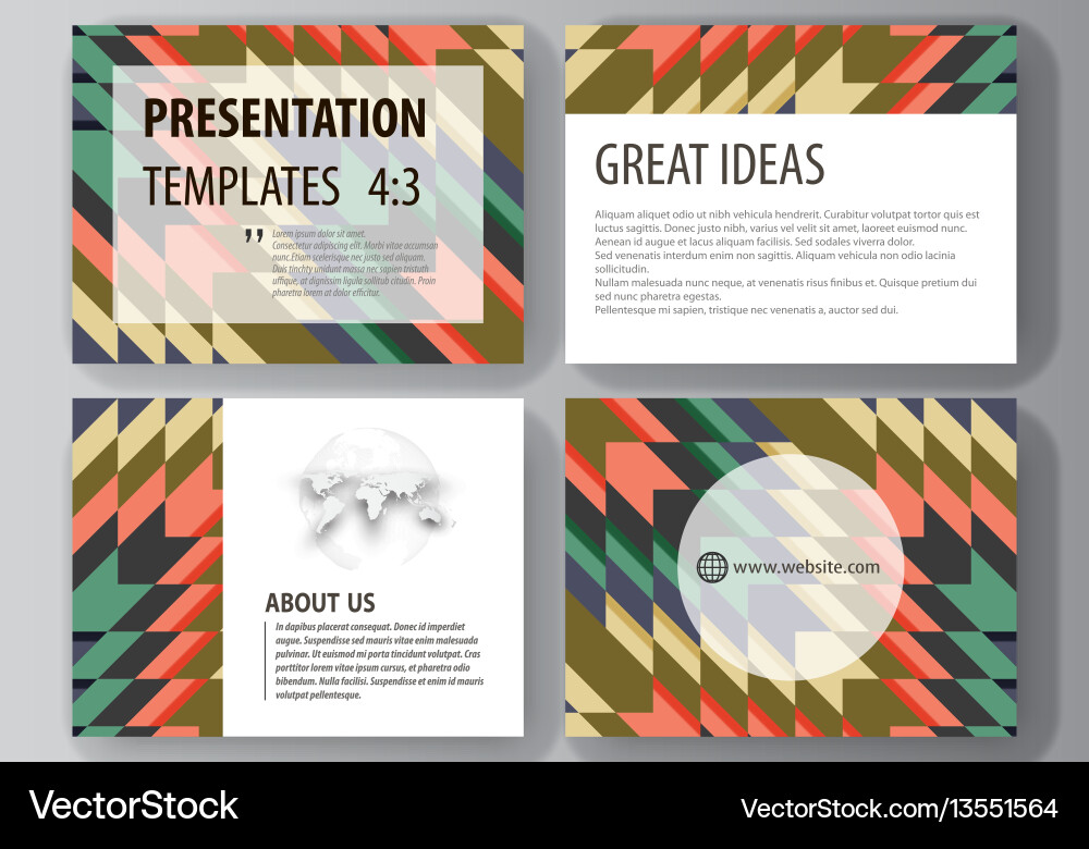Set von Business Templates für Präsentationsfolien Set von Business Templates für Präsentationsfolien vektorbild