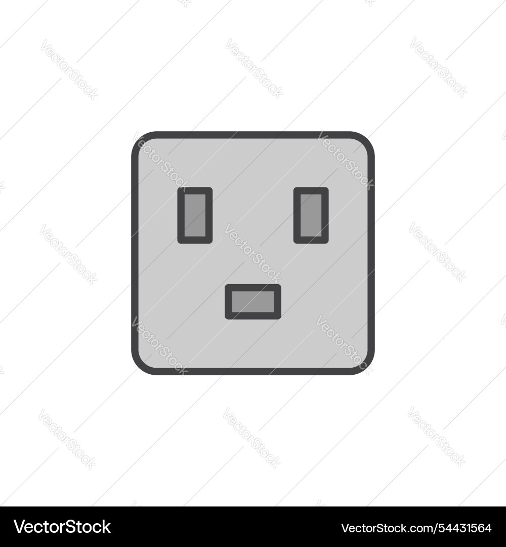 Socket icon in colored version Socket icon in colored version vector image