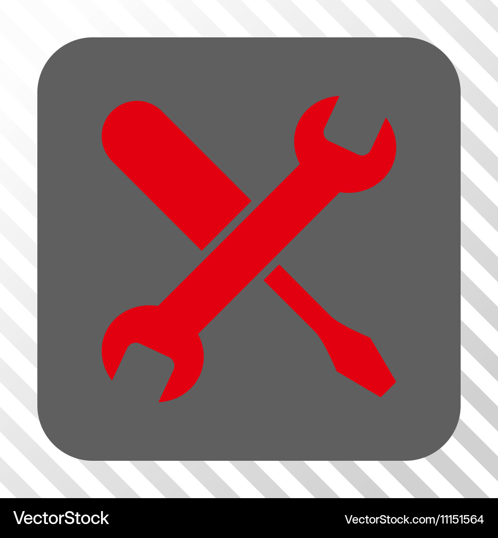 Tuning rounded square button vector image