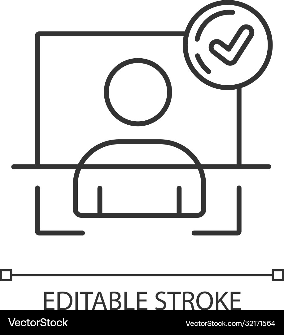 User authentication linear icon User authentication linear icon vector image