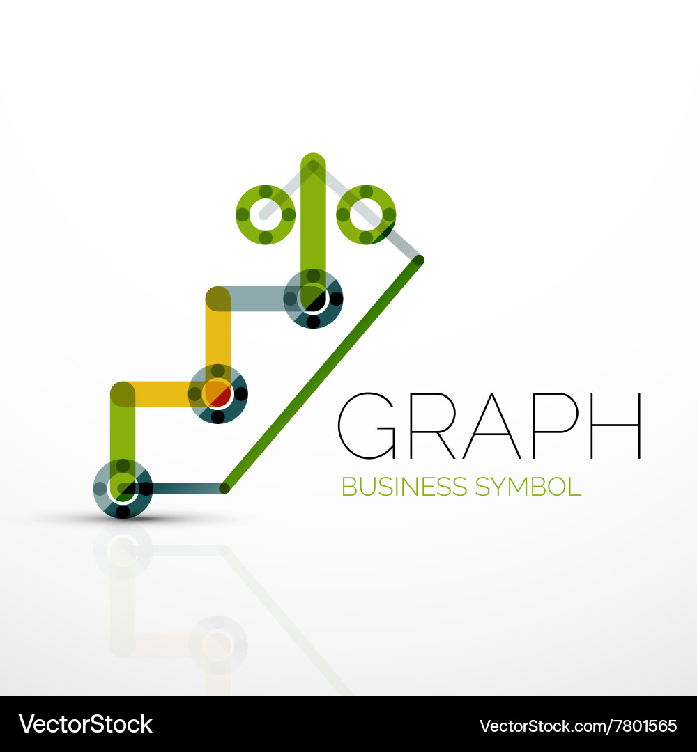 Abstract logo idea linear chart or graph Vector Image