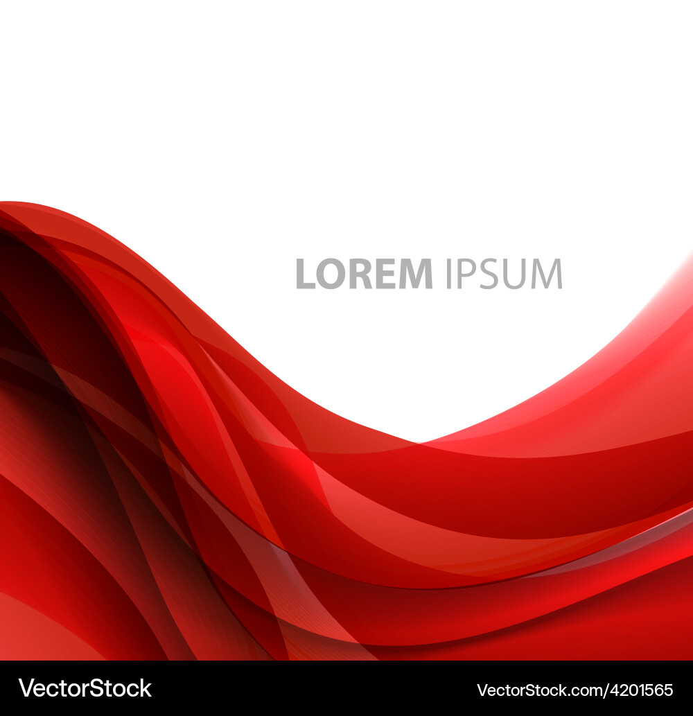 Abstract Red Curved Lines Background vector image