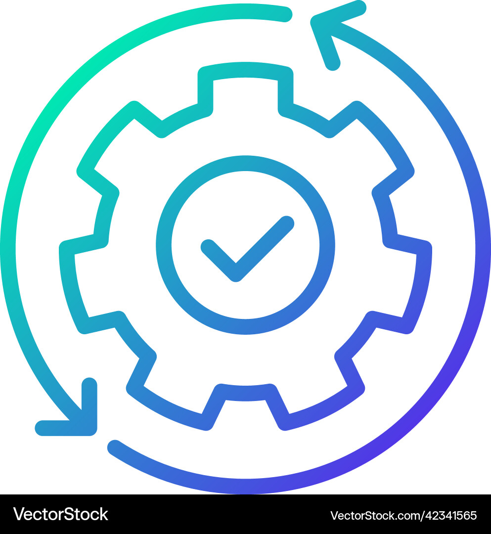Automation gradient linear icon Automation gradient linear icon vector image