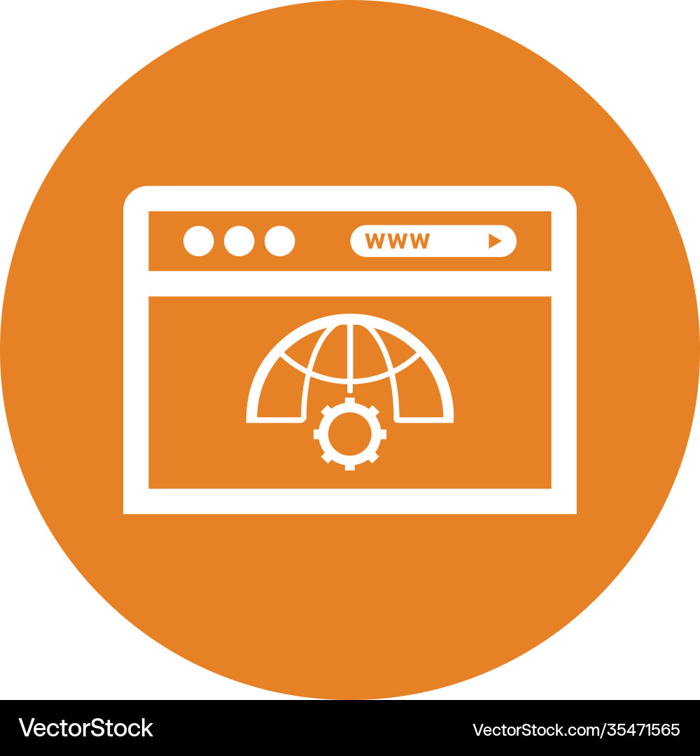 Browser website development icon vector image