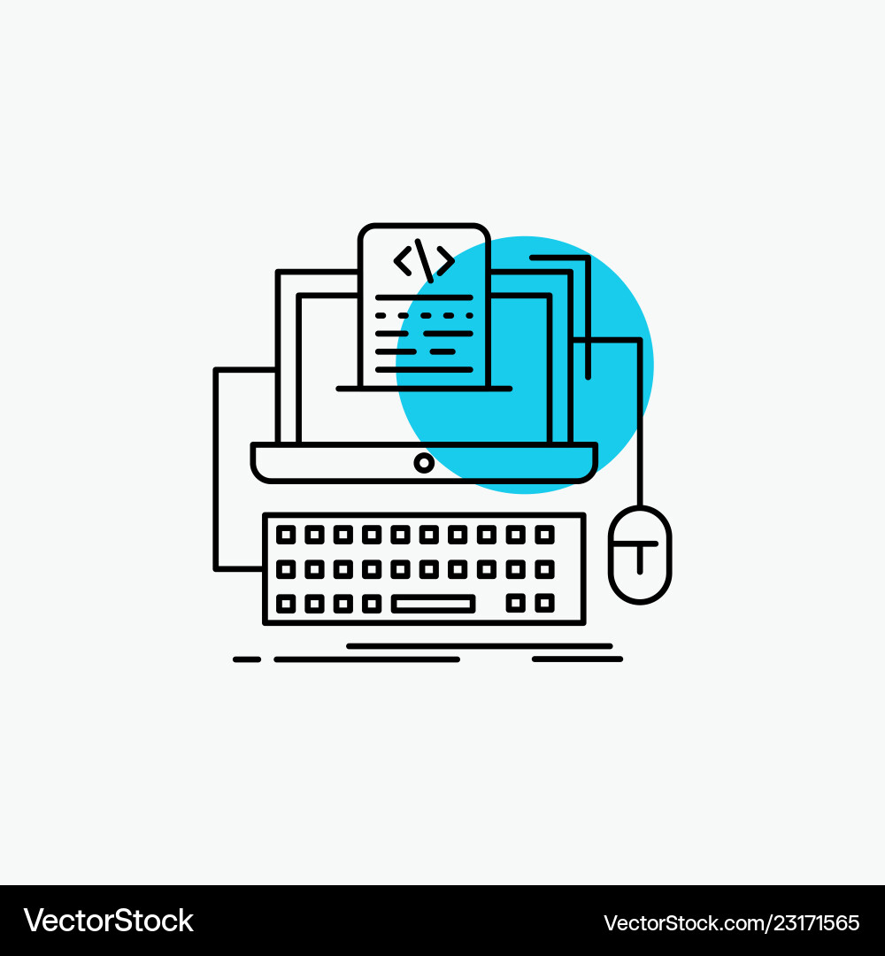Code Kodierung Computer Monoblock Bildschirmzeile Symbol Code Kodierung Computer Monoblock Bildschirmzeile Symbol Vektorbild