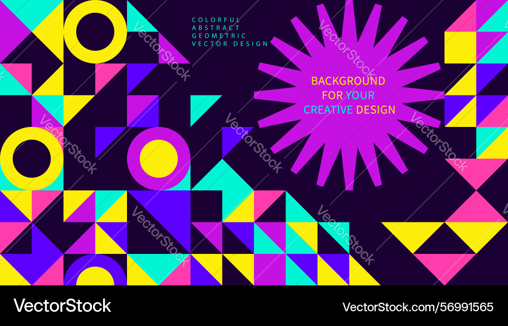 Colorful abstract geometric banner Vector Image
