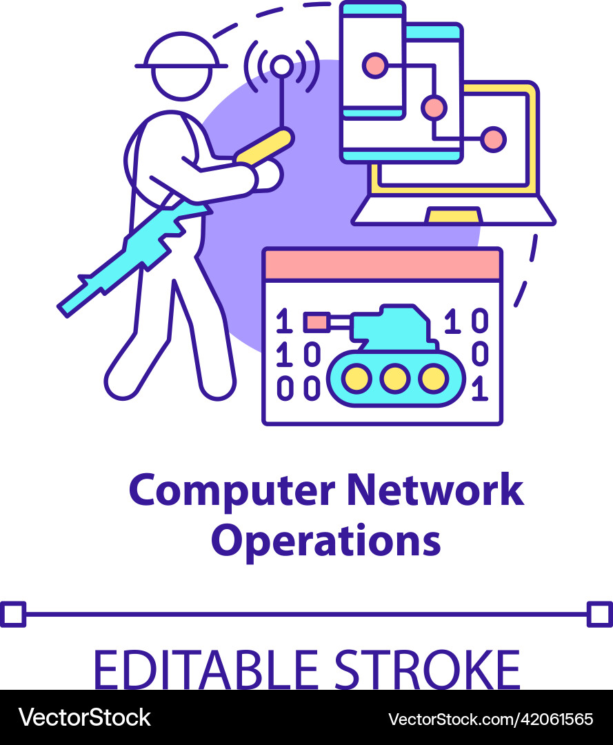 Computer network operations concept icon Computer network operations concept icon Vector Image