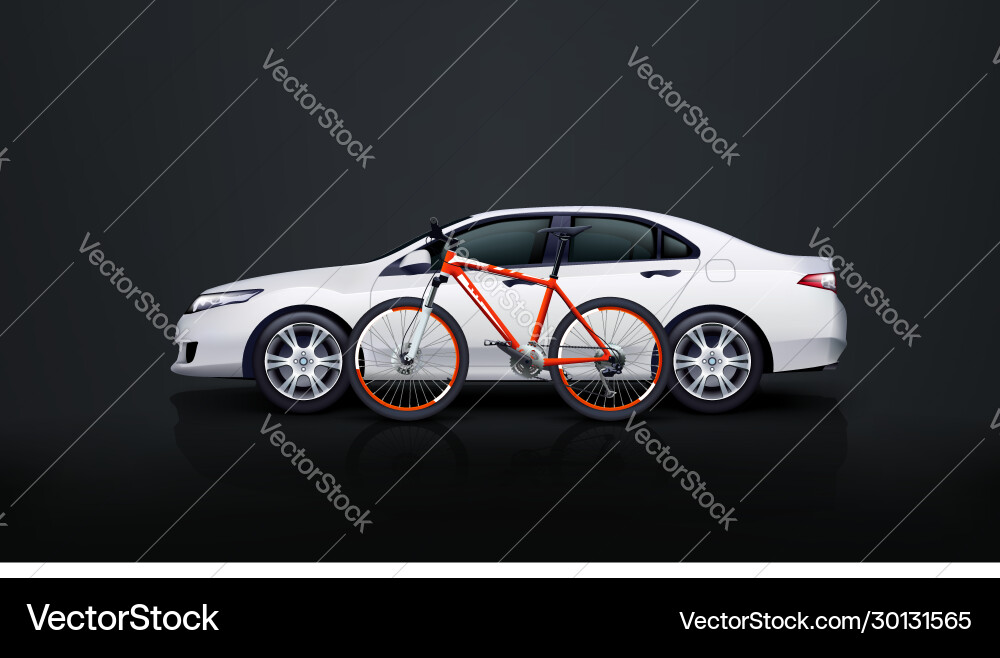 Fahrrad und Auto Fahrrad und Auto vektorbild