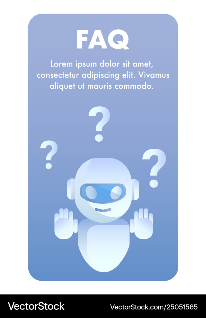 Faq website assistance section banner template Vector Image