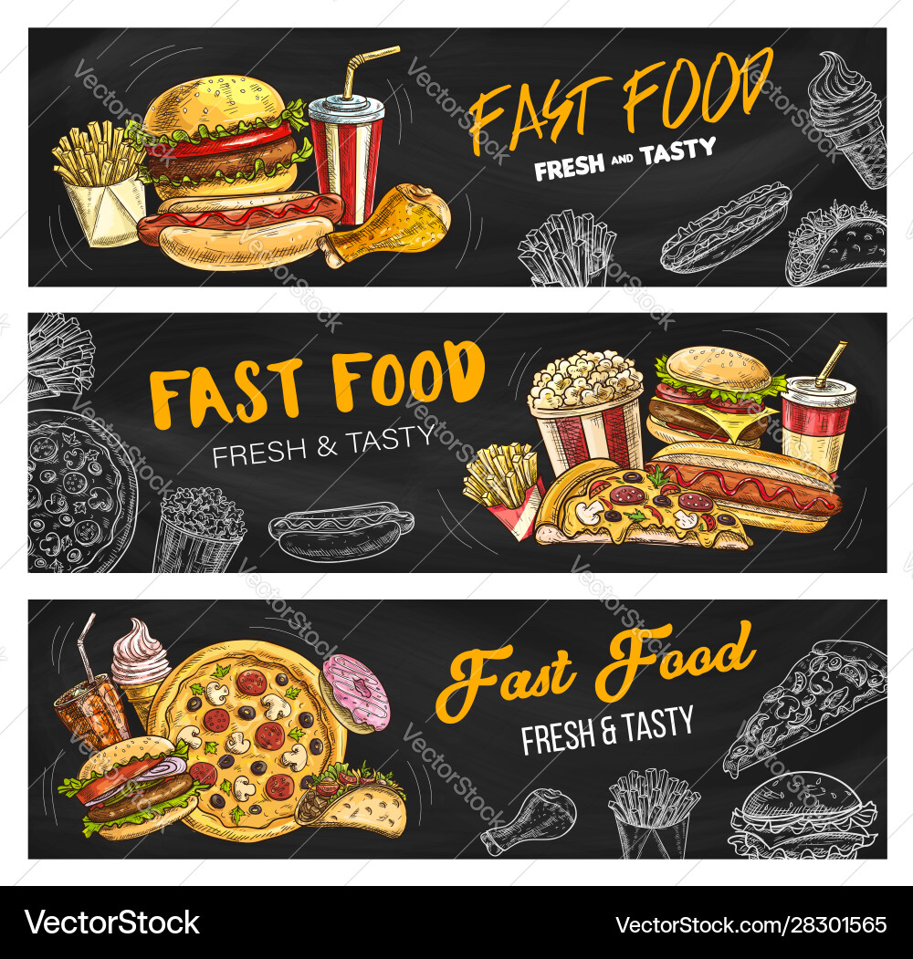 Fast Food & Bistro Menu Vector Image