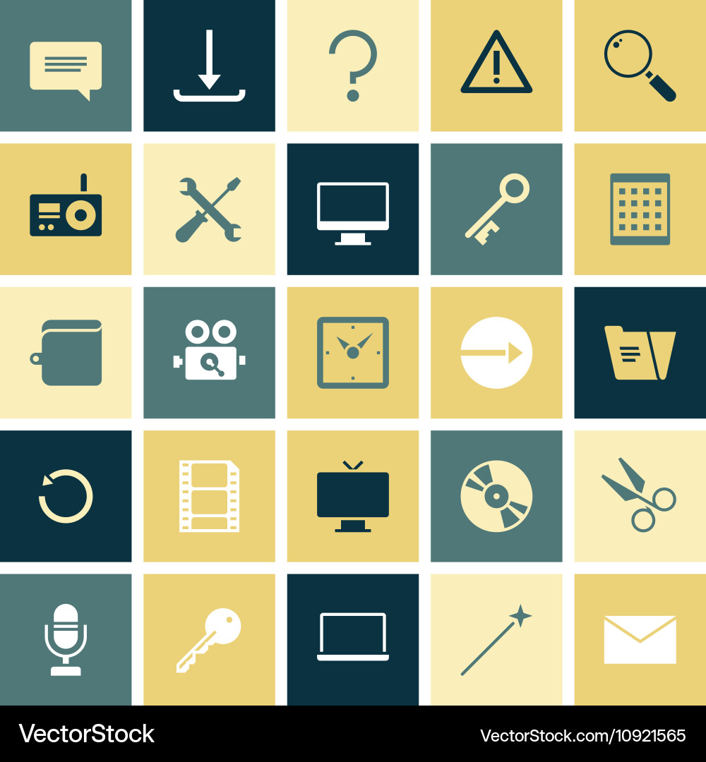 Flat design icons for user interface Vector Image