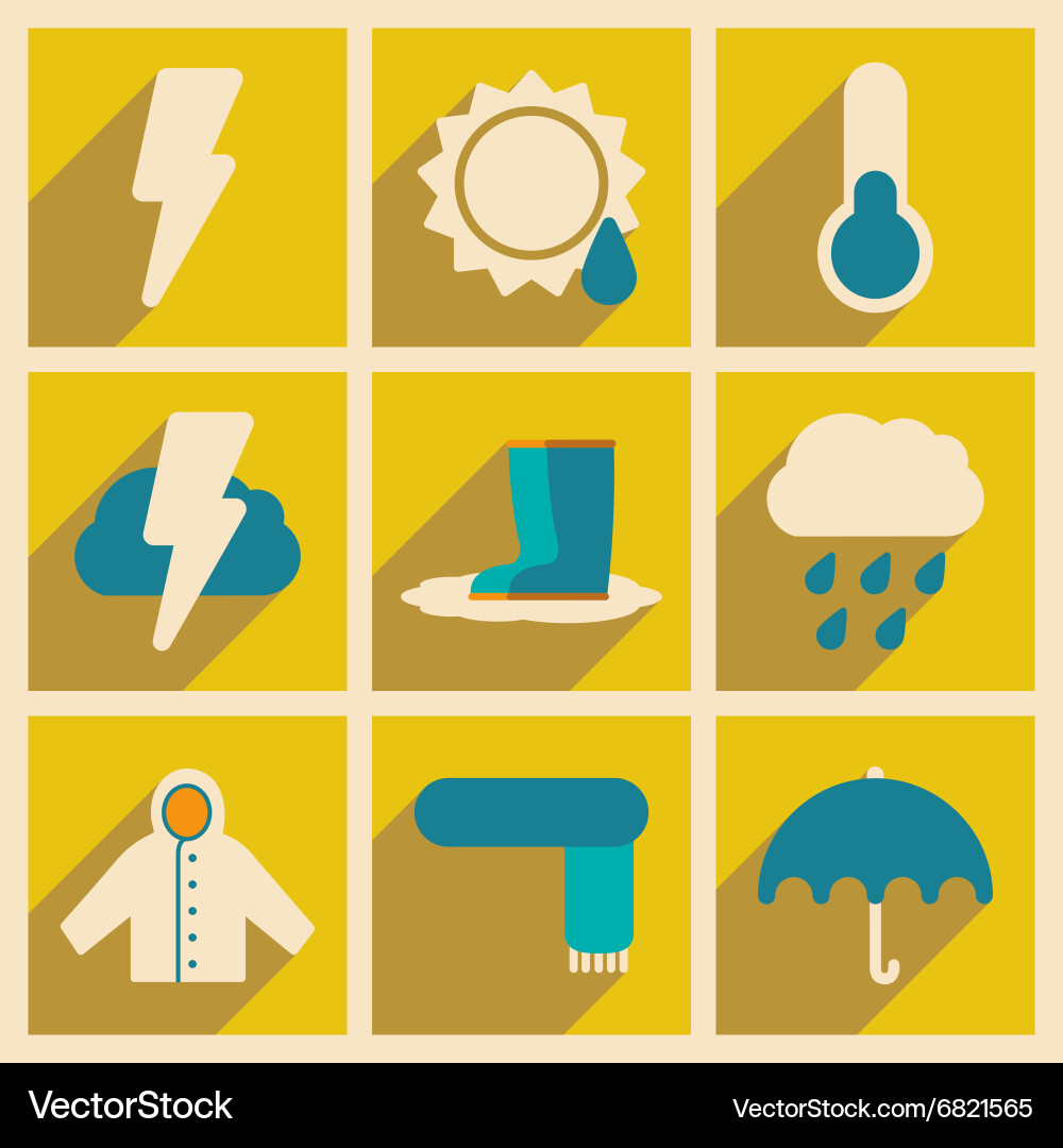 Flat with shadow concept and mobile application vector image