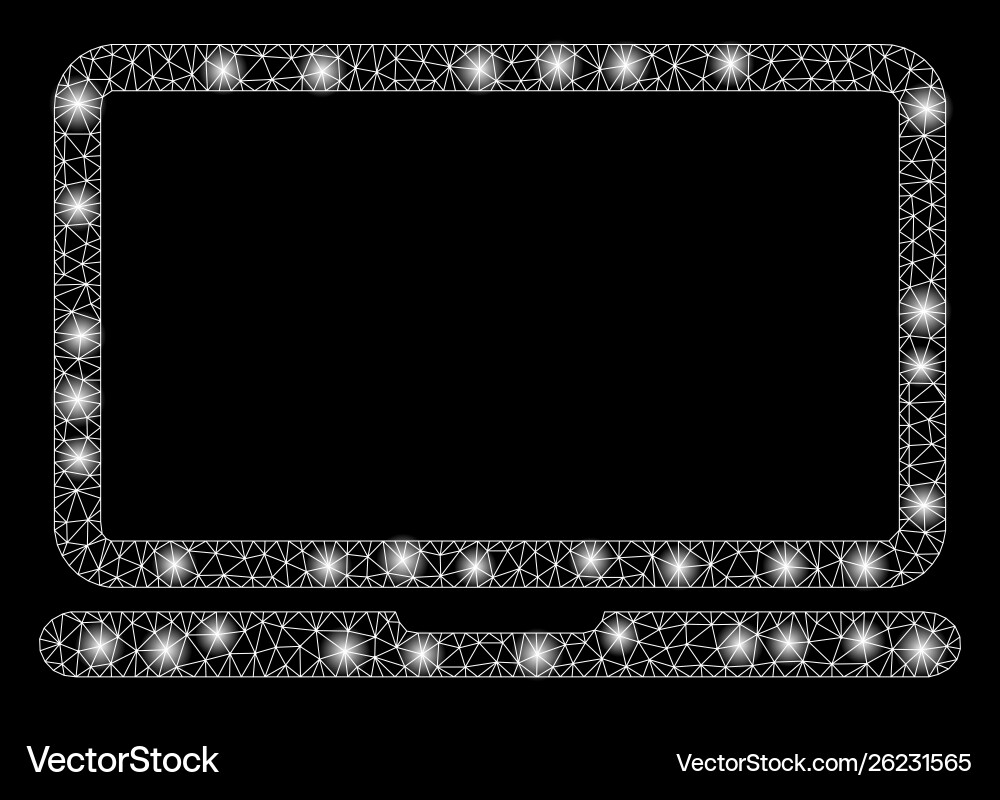 Glossy mesh network laptop computer with flash Glossy mesh network laptop computer with flash vector image