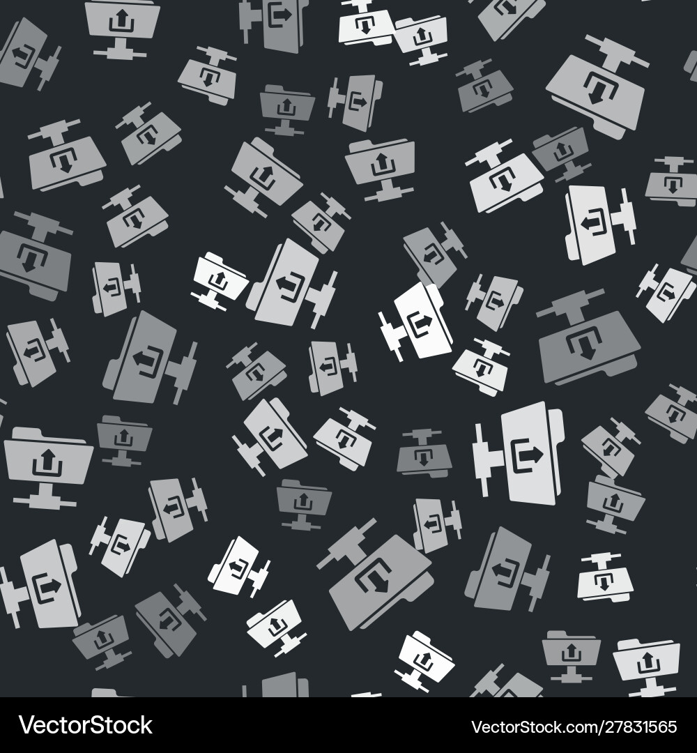 Grey ftp folder upload icon isolated seamless Grey ftp folder upload icon isolated seamless Vector Image