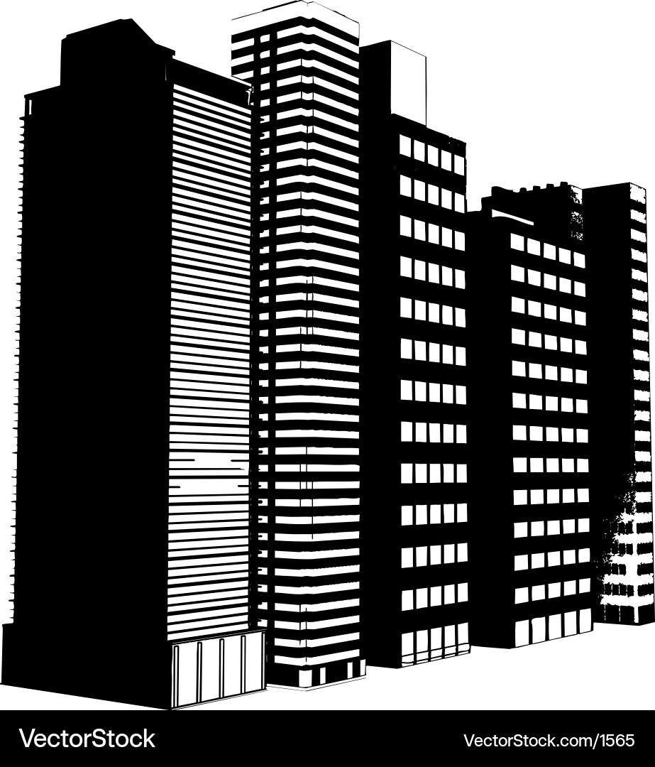 Grunge buildings Royalty Free Vector Image - VectorStock
