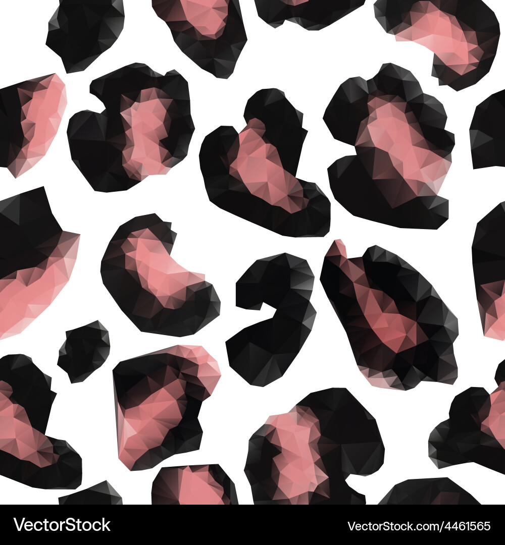 Print fur leopard triangle pattern vector image