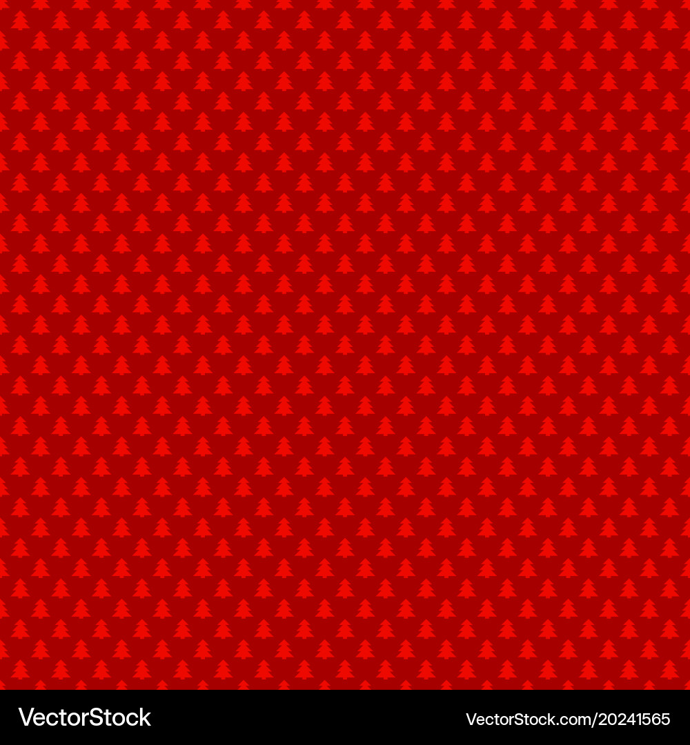 Red simple repeating stylized pine tree pattern Vector Image