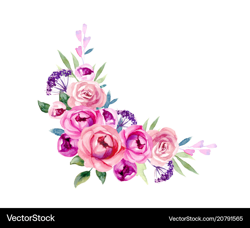 Set of the floral arrangements Set of the floral arrangements vector image