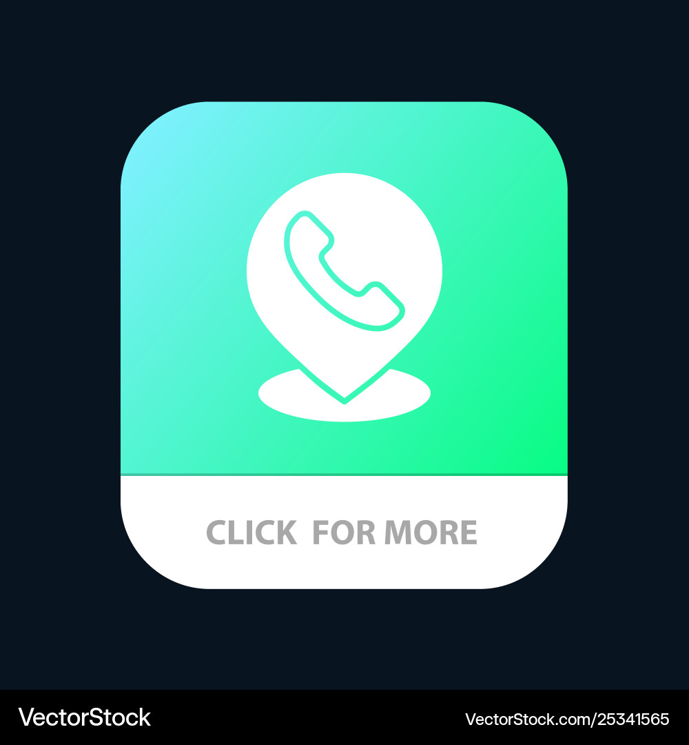 Telephone phone map location mobile app button Telephone phone map location mobile app button vector image