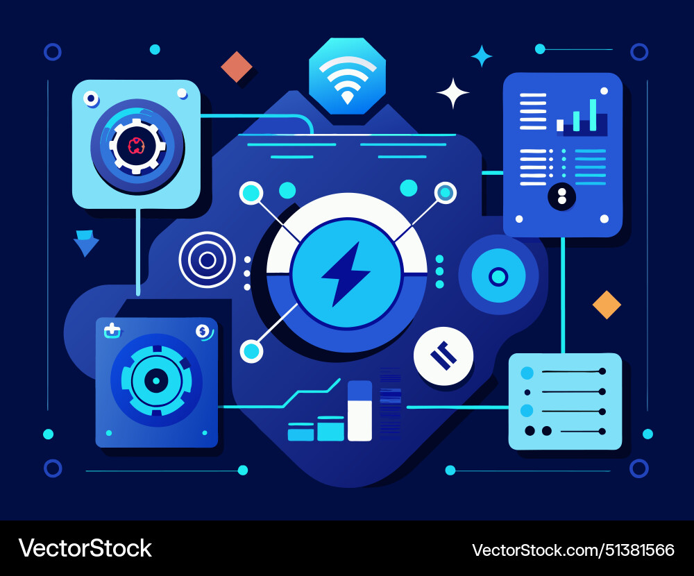 Abstract futuristic object hud element hologram Abstract futuristic object hud element hologram vector image