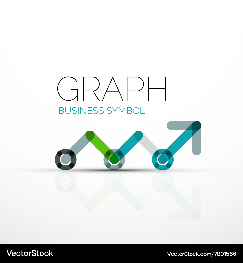 Abstract logo idea linear chart or graph Vector Image