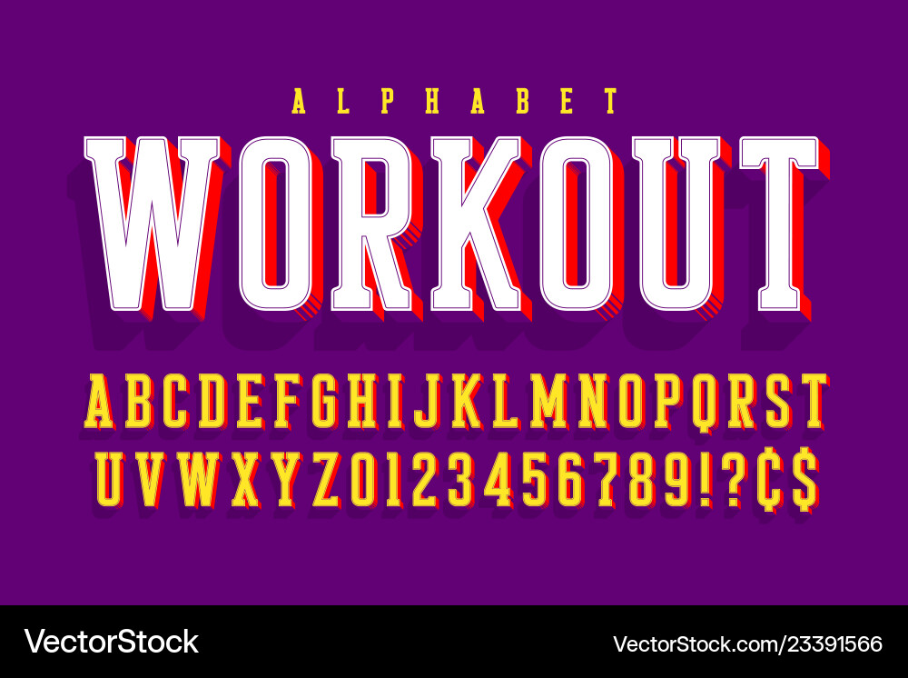 Cool 3d design of alphabet typeface font Cool 3d design of alphabet typeface font vector image