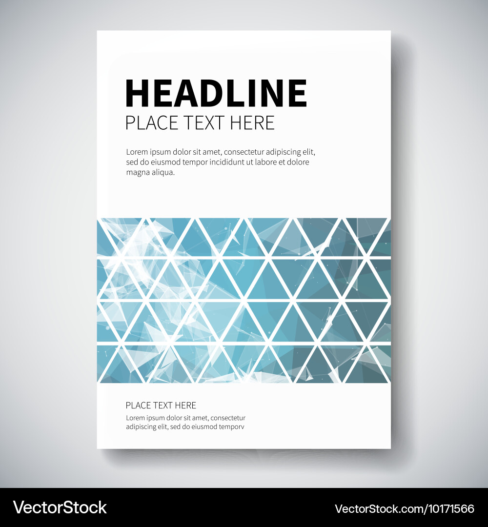 Cover design with abstract colorful triangulated vector image