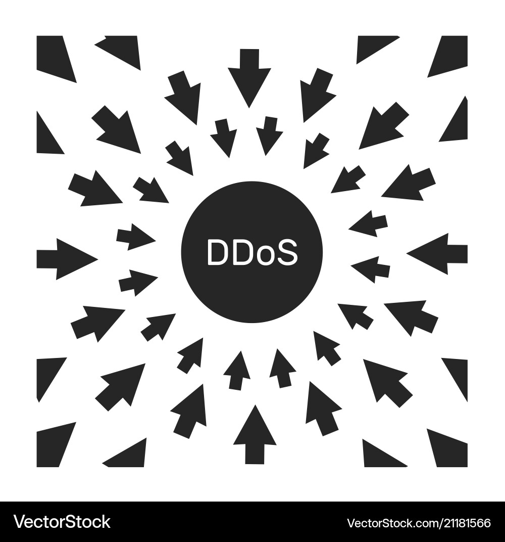 Ddos Hacker Angriff Computer Sicherheit Ddos Hacker Angriff Computer Sicherheit vektorbild