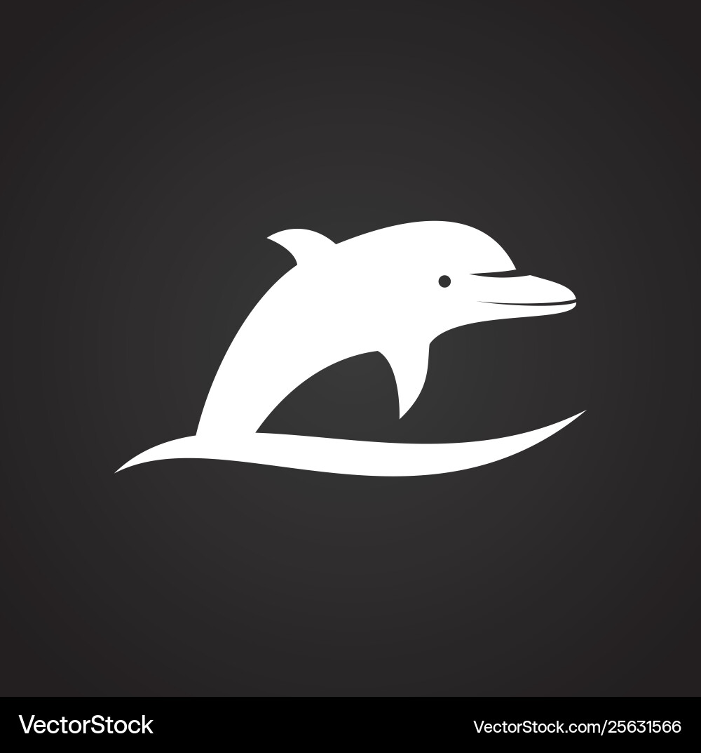 Dolphin icon on background for graphic and web Vector Image