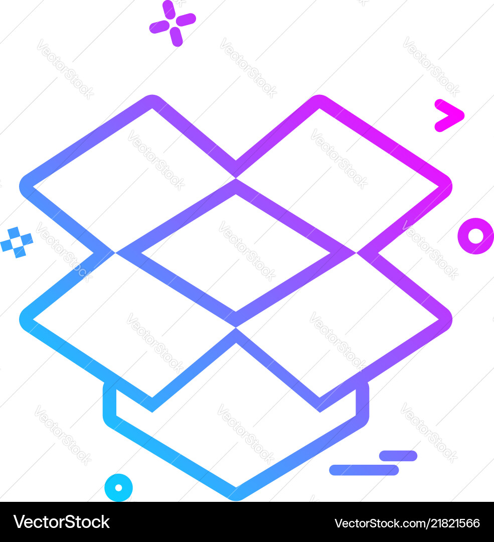 Dropbox icon design Dropbox icon design vector image