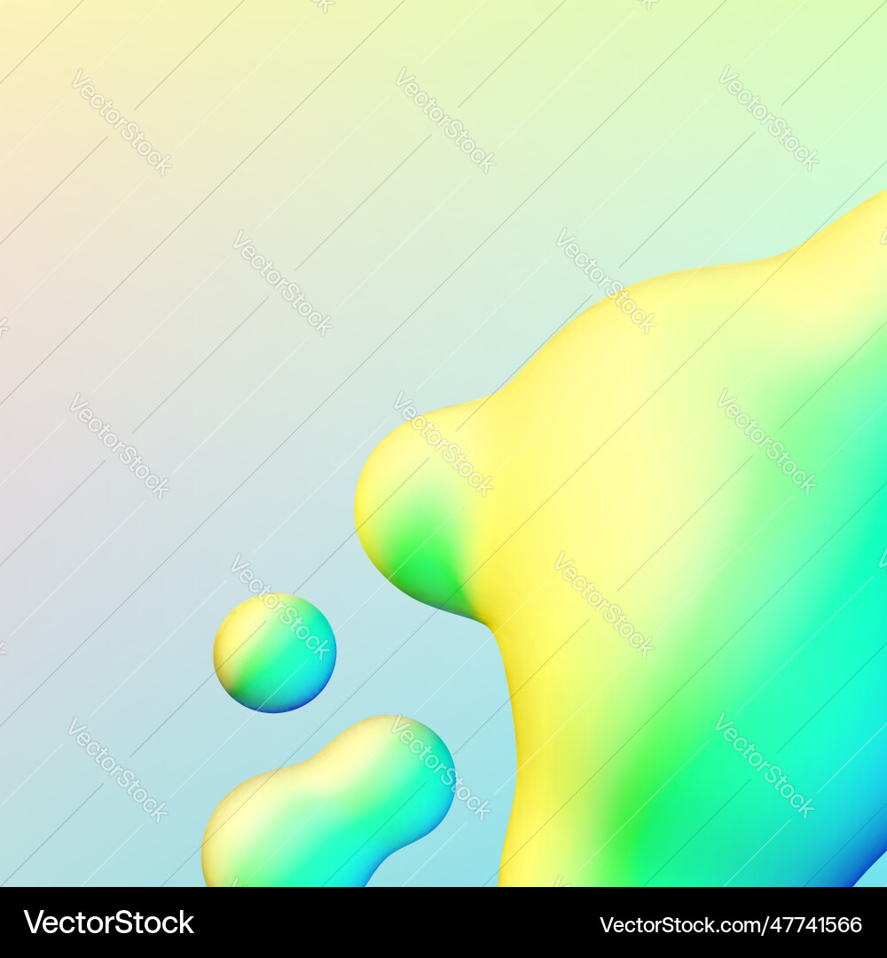 Fluid design liquid blobs with vibrant intense vector image
