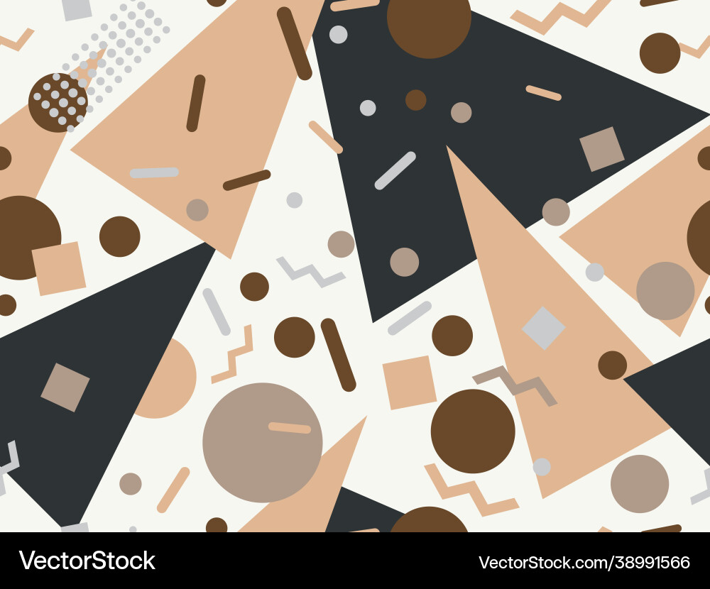 Geometric seamless pattern in 80s memphis style Geometric seamless pattern in 80s memphis style vector image