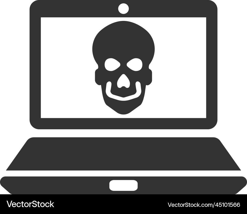 Hacking computer icon vector image