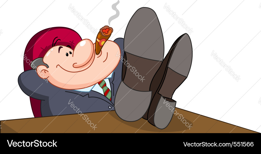 Happy boss Royalty Free Vector Image - VectorStock