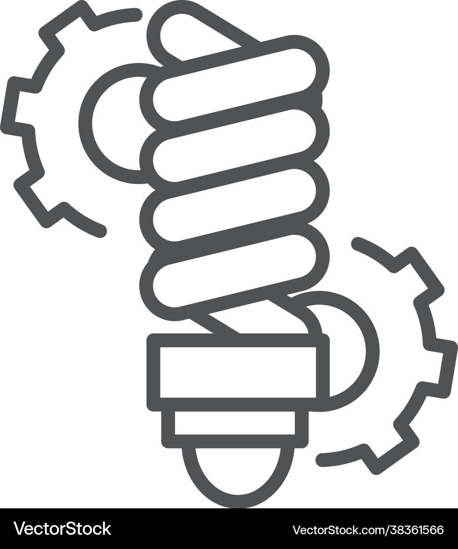 Light bulb and gears Vector Image