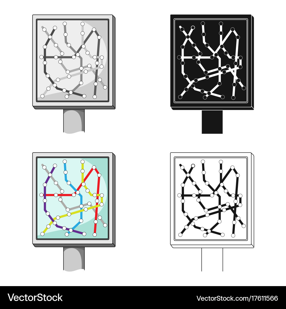Map single icon in outline stylemap Vector Image