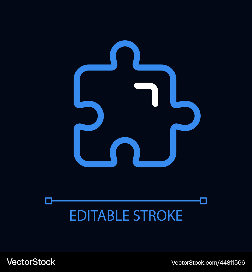 Puzzle piece pixel perfect color linear ui icon Puzzle piece pixel perfect color linear ui icon vector image