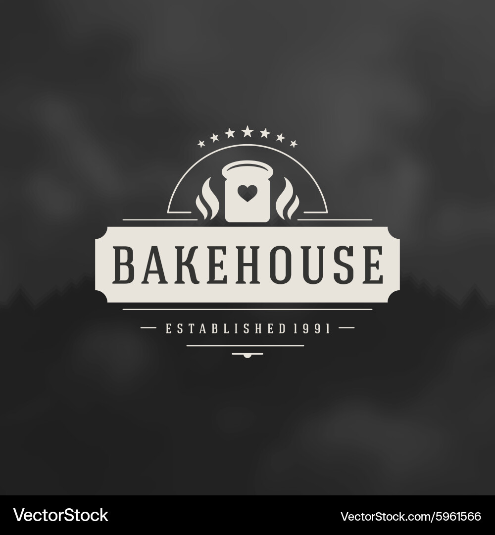 Retro Bakery Stamp Element vector image