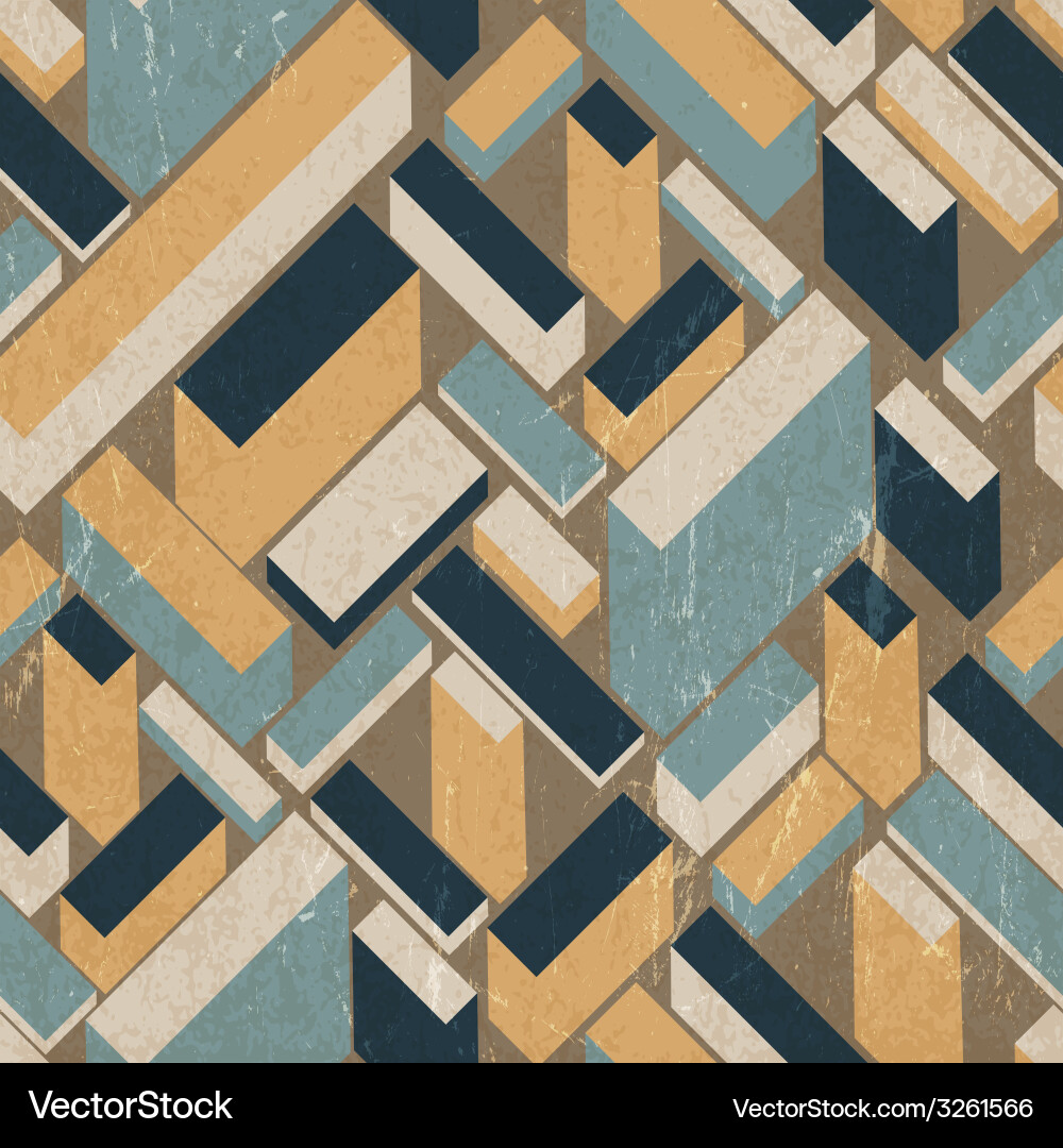 Retro Building Pattern vector image