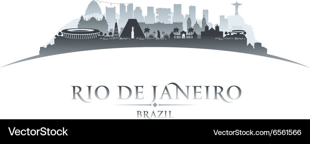 Rio de Janeiro Stadt Skyline vektorbild
