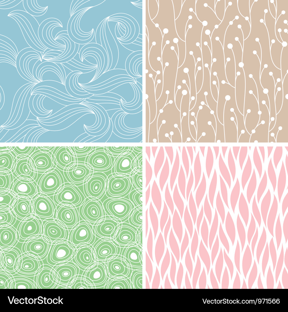 Seamless Decorative Patterns Vector Image