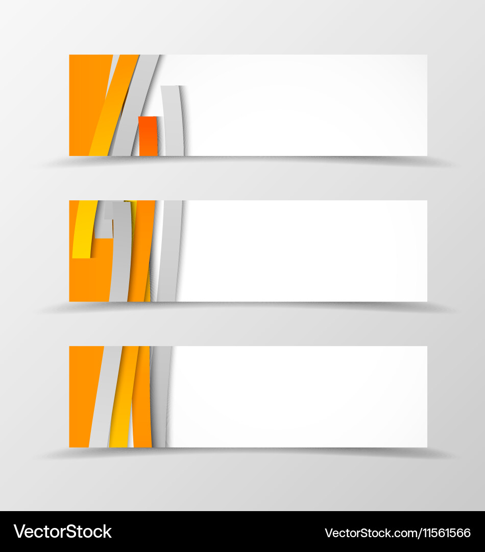 Set of header banner minimalistic design vector image