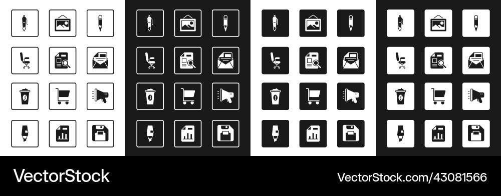 Set pencil document with graph chart office Set pencil document with graph chart office vector image