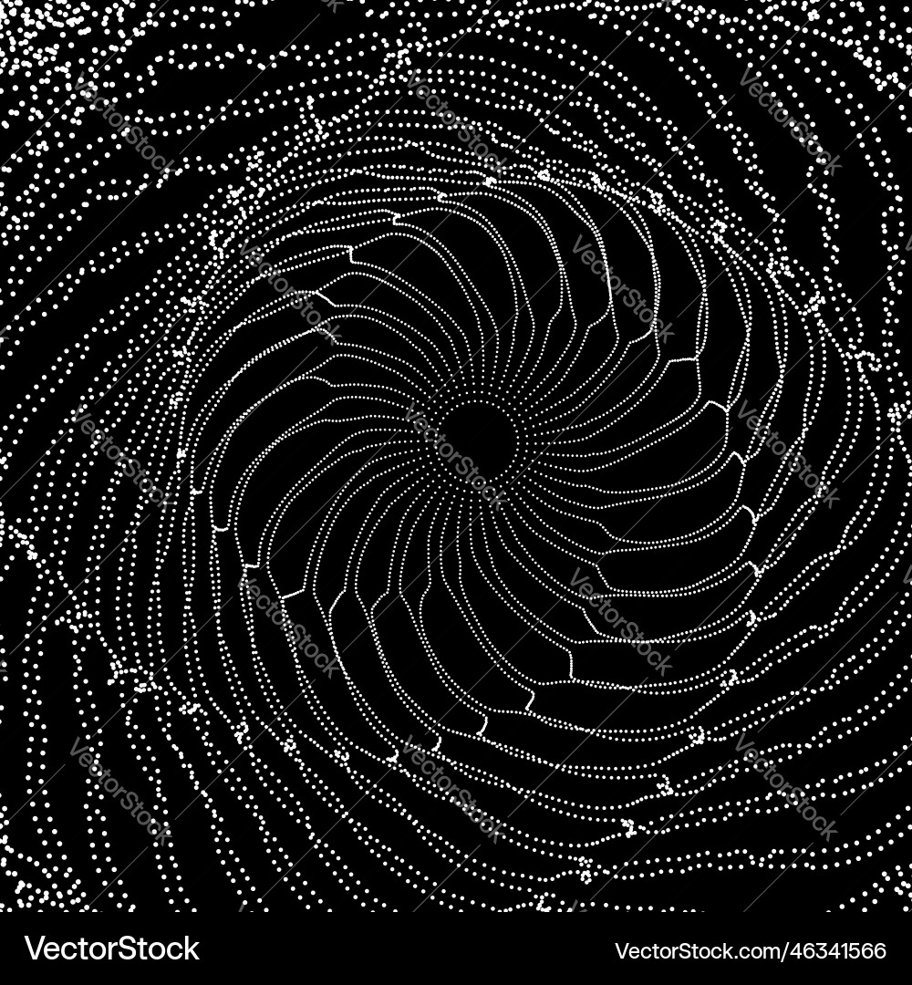 Spiral tunnel array with dynamic particles Spiral tunnel array with dynamic particles vector image