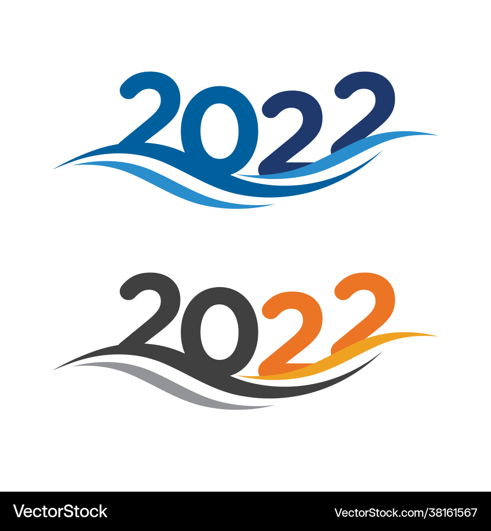 2022 new year icon 2022 new year icon vector image