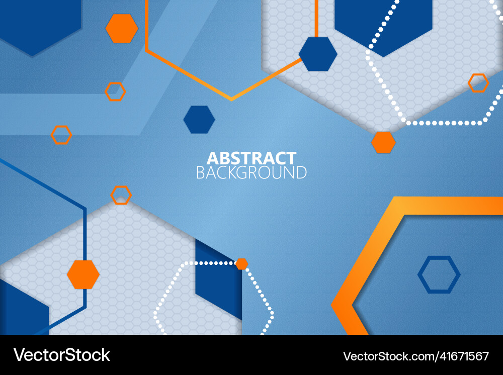 Abstract background hexagonal shape with paper Vector Image